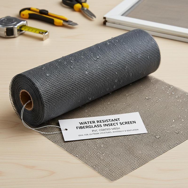 Ανθεκτικότητα στο νερό Φυτογυάλινη οθόνη εντόμων PVC επικαλυμμένο δίχτυ ιδανικό για εξωτερικές δομές παράθυρα πόρτες και ανοίγματα αερισμού