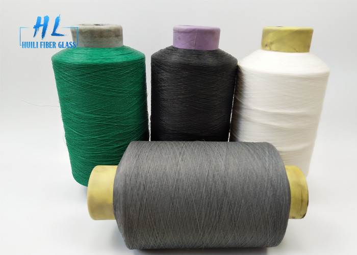 Εξαιρετική αντοχή στο νερό 34tex 1/0 PVC νήματα ινών γυαλιού για ψεκασμό
