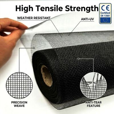 Πλέγμα 14x12 από fiberglass για σήτες, ανθεκτικό στην UV ακτινοβολία, αδιάβροχο, ανθεκτικό στη σκόνη, πυράντοχο, κατάλληλο για την αγορά του Ηνωμένου Βασιλείου, παράθυρο, πόρτα