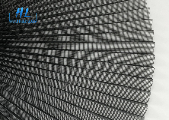 Πτυχωμένο πλέγμα 16mm Plisse οθόνη γκρίζα 2.5m*30m PP αντικατάστασης φίμπεργκλας